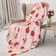 thumbnail image 3 of Fuzoiu Ladybug With Flower Print Flannel Throw Blanket,Light Weight Warm Decorative,Throw Blanket Cover for Sofa, Couch, Bedroom,Travel-40"x30", 3 of 6