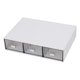 thumbnail image 1 of Caja de almacenamiento de cajones de escritorio, combinación gratuita, divisor multicapa apilable para el estuche para el hogar, dormitorio, organizador de papelería cosmética, blanco 3,11 Feliz Sencillez, 1 of 5