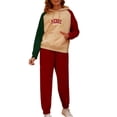 thumbnail image 1 of COM1950s Pantalons de Noël Pyjamas, Ensemble de Chandail en Molleton Imprimé de Noël, Tenue Familiale à la Mode Parent-Enfant, 1 of 7