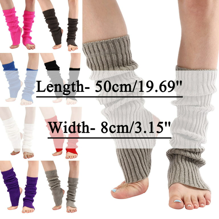 Long Leg Warmer Womens Men 80s Party Ribbed Knit Dance Sports Leg Warmer  plus Size Leg Warmers for Women 3x 