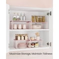 thumbnail image 2 of Cabinet Organizer Shelf, Set of 2 Kitchen Counter Shelves, Kitchen Storage, Spice Rack, Stackable, Expandable, Metal and Engineered Wood, Jelly Pink UKCS025S01, 2 of 7