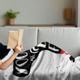 thumbnail image 3 of Best Friend Soft Flannel Fleece Throw Blanket, Hand Drawn Calligraphical Layout with a Dog Portrait, Cozy Plush for Indoor and Outdoor Use, 60" x 80", Charcoal Grey White, by Ambesonne, 3 of 5