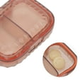 thumbnail image 3 of Unique Bargains 1 Pc Pill Case 2 Grid Mini Pill Box Clear Coffee Color, 3 of 6