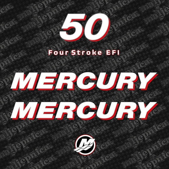 411 Decals Aftermarket Replacement for Mercury 50 Four Stroke EFI (2006-2012) Outboard Decal (Sticker) Set