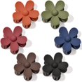 thumbnail image 1 of Pinzas para el cabello de flores Pinzas de garra de flores Pinza de garra para el cabello Pinzas de margaritas Pinzas de garra grandes mate Accesorios para el cabello gruesos Garra 6 colores para muje, 1 of 5