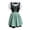 Dress75-Green, variant on Women Oktoberfest Dress, Bavarian Dirndl Costume with Blouse and Apron, German Festival Party Dress for Women