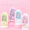 thumbnail image 2 of Sanrio Kuromi Cinnamoroll Melody Pochacco Cute Kawaii Auriculares Con Cable Para Auriculares Con Aislamiento De Sonido Profesional Sonido Claro Cómodo Y Seguro De Usar Control Inteligente De Cable Cal, 2 of 4