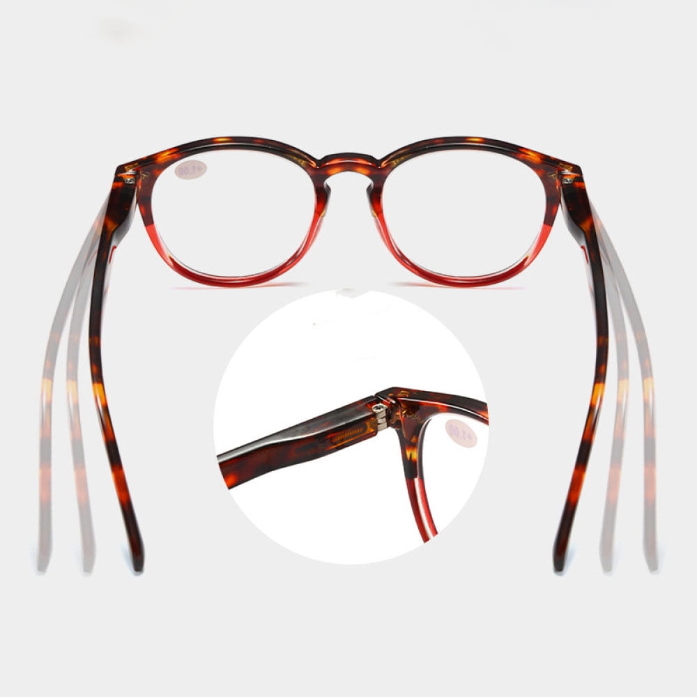 5 Pairs of Retro Round Blue Light Blocking Reading Glasses 3.50,HD Trendy Classic Green Presbyopic Glasses, Spring Hinge Readers +3.50 for Women and Men