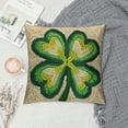thumbnail image 2 of Leisuo Shamrock Pillow Clover Hand Pillow St Patrick's Day Throw Pillow Flannel Pillow for Couches Beds Decoration White, 2 of 5