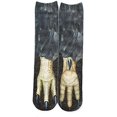 thumbnail image 1 of 3D Animal Print Heat Transfer Socks Unisex Adult Cat & Dog Foot Paws Themed Unique Digital Socks Long Socks, 1 of 1