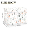 thumbnail image 5 of Yayeee Collapsible Cube Storage Bin with Lid Fabric Closet Decorative Basket with Handles, Green Garden Pattern, 5 of 7
