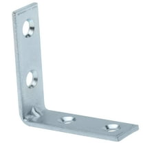 Rok Hardware 10-Pack Heavy Duty L Shaped Corner Brace, 16 Gauge Steel Angle Bracket, 2'' Height, Zinc Finish