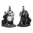 thumbnail image 6 of Ebros Black And White Medieval Crusader Knight Bookends Statue 7.5"Tall Set Suit Of Armor Swordsman Knights Of The Cross Age Of Kings Decorative Bookends Sculpture, 6 of 6