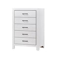 thumbnail image 4 of Benjara Eby 48 Inch Tall Dresser Chest, 5 Drawers with Black Nickel Handles, White, 4 of 5