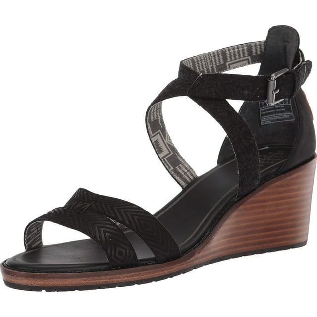 Pendleton Sandales Compensées Baylands pour Femmes, Noir, 9.5 B(M) US