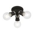thumbnail image 4 of 47169-04 Livex Lighting Lansdale - 3 Light Flush Mount In Transitional Style-4 Inches Tall and 7 Inches Wide-Black/Brushed Nickel Finish, 4 of 8