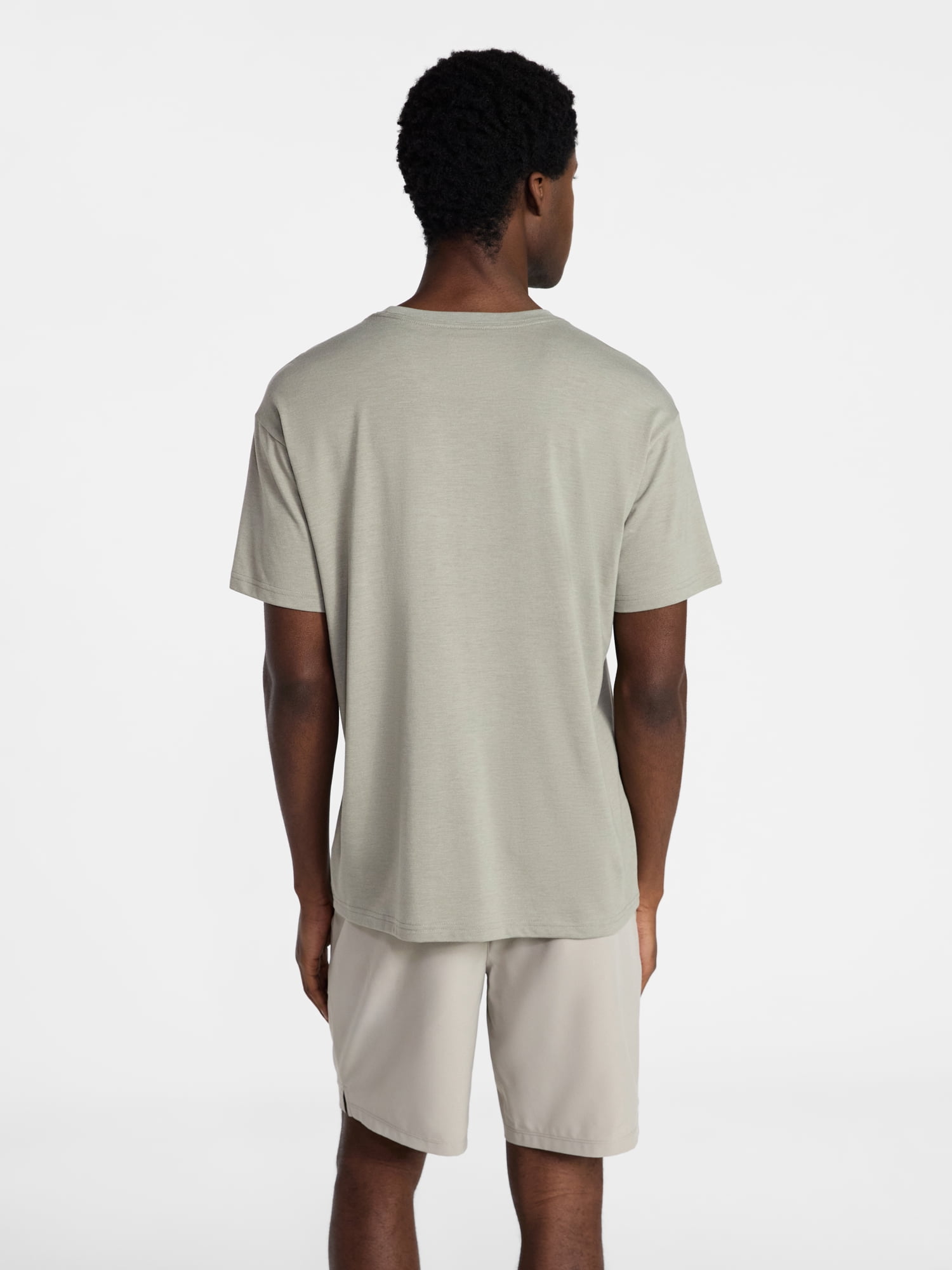 Athletic Works Men's and Big Men's Tri Blend Pocket Tee, Sizes XS-4XLT