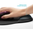 thumbnail image 2 of Ergonomic Memory Foam Gel Wrist Rest Mouse Pad for Laptop or Desk [2 Pieces], 2 of 4