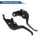 thumbnail image 5 of Palancas de freno y embrague cortas únicas para Honda Monkey 125 2019-2024, palanca de freno ajustable de motocicleta de aleación de aluminio negro sólido 1 par, 5 of 7