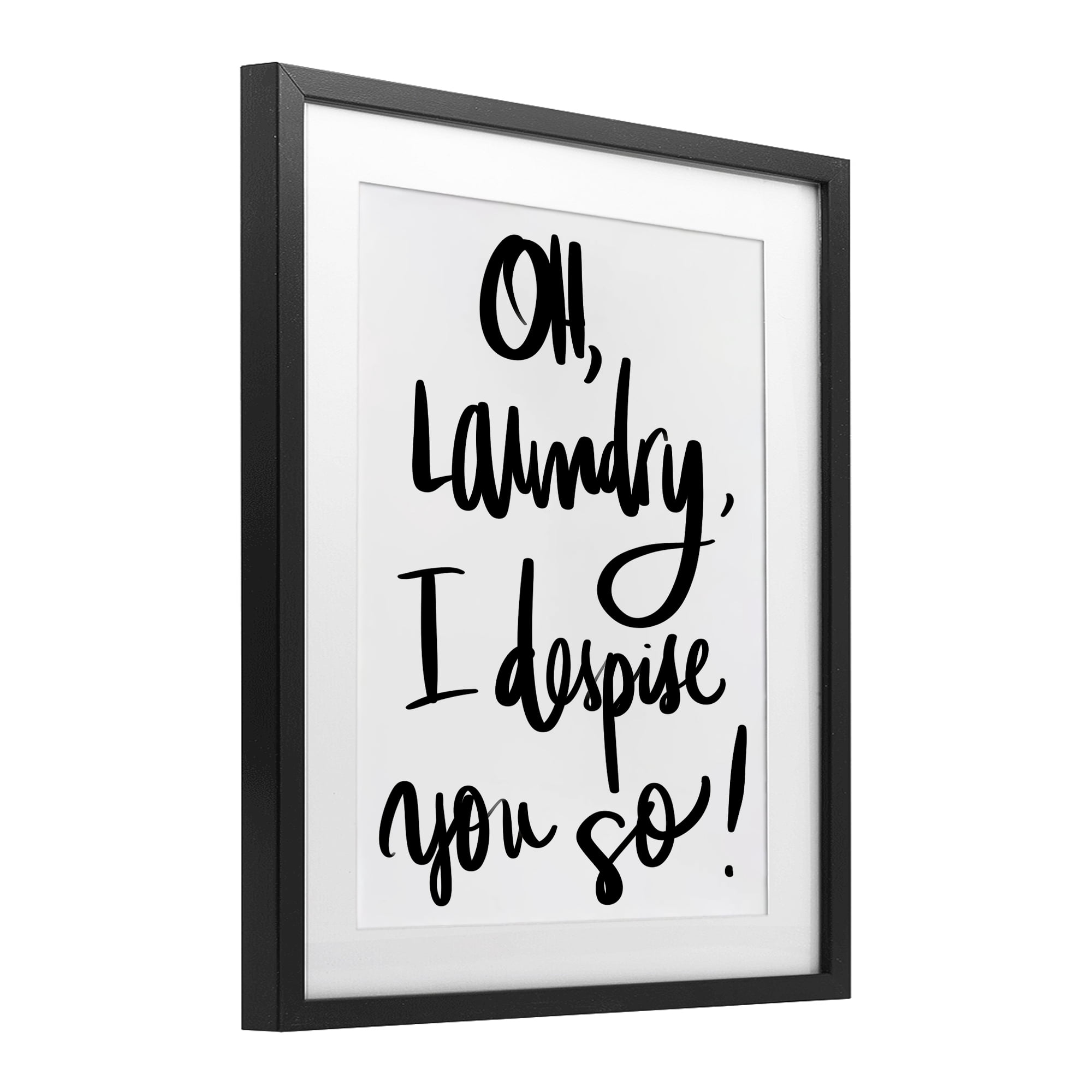 Stupell Industries Laundry I Despise You Black Framed Print Under Glass, design by SD Graphics Studio