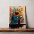 thumbnail image 5 of Sunflower Flower Canvas Wall Art 8x12 inches - Antique Sunflower Flower Floral Canvas Print Botanical Wall Decor for Neutral Interior, 5 of 5