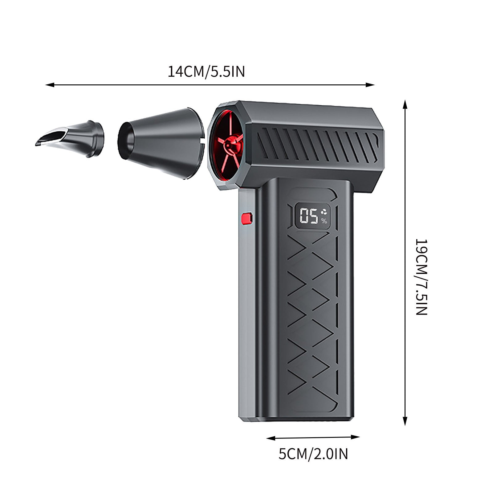 Vadktai High-Speed Dust Blower, Compressed Air Duster, Strong Wind Turbine Fan, Hurricane Mini Portable Fan, Outdoor Handheld Violent Hair Dryer