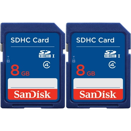 SanDisk SDHC 8GB Class 4 Memory Card, 2-Pack (Best 8gb Memory Card)