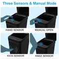 thumbnail image 4 of Bote de basura QSFWCSM Smart Touchless 11L/2.6 galones con tapa x2 negro, 4 of 7