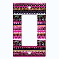 thumbnail image 5 of Metal Light Switch Plate Cover Ethnic Aztec Tribal Art Pattern Pink SFR048, 5 of 13