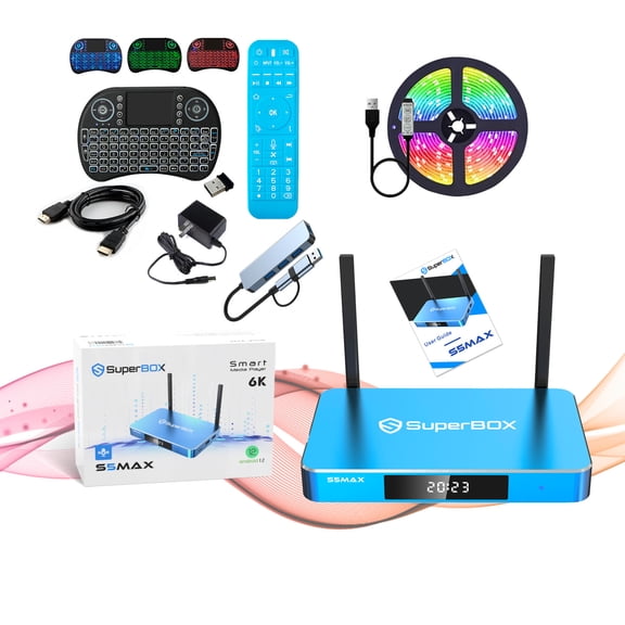 Superbox S5 Max Smart Box with 12 accessories Superbox 4GB RAM 64GB