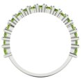 thumbnail image 5 of 0.98 ctw Wedding Band for Women - 14K White Gold Natural Peridot Stackable Eternity Ring, 5 of 6