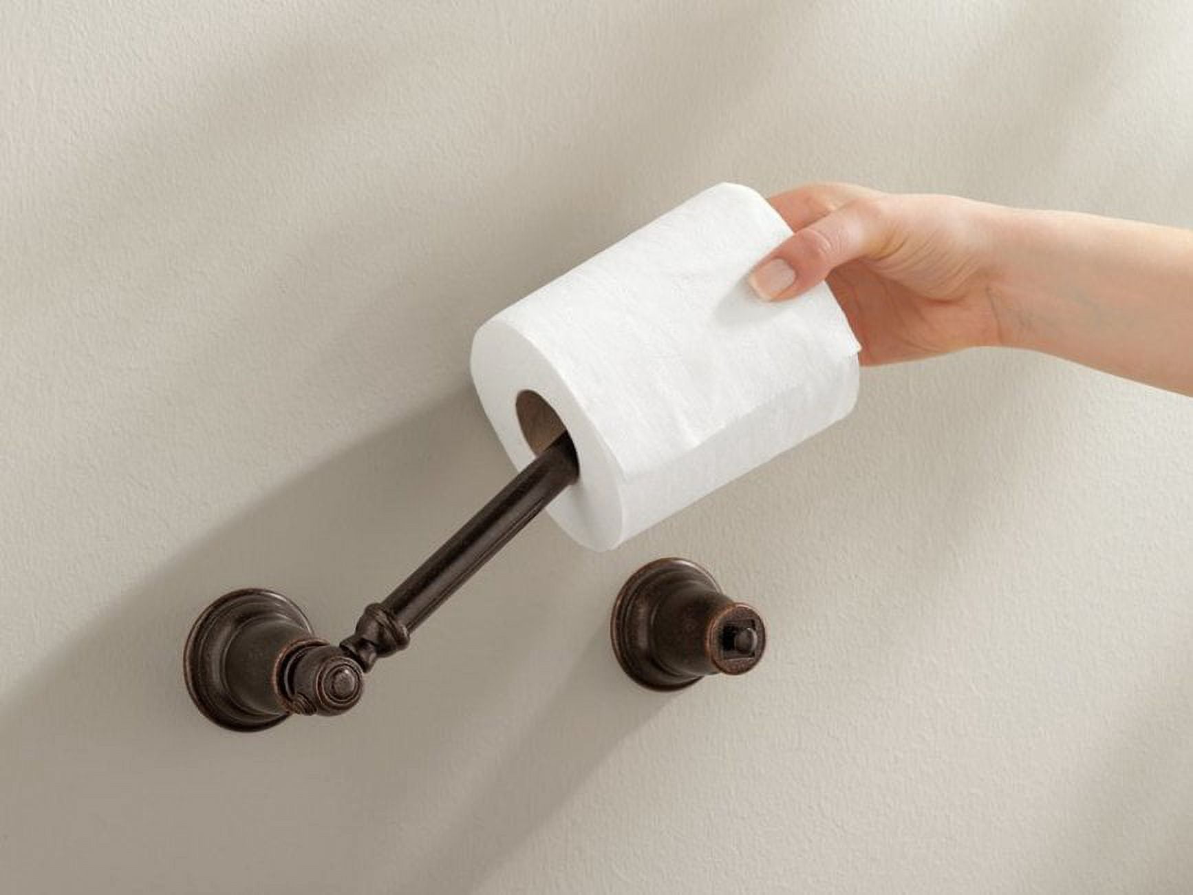 Moen YB5408BN Kingsley Pivoting Toilet Paper Holder, Brushed Nickel