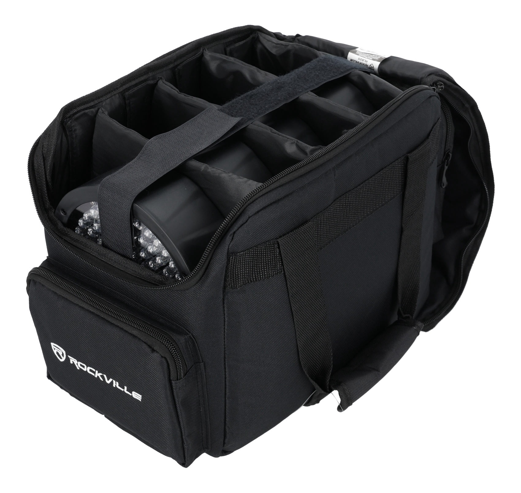 Rockville R1200L Fog/Smoke Machine w LED Lights/Strobe, DMX+2 Remotes+Carry Bag