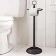 thumbnail image 4 of nu steel Stainless Steel Freestanding Toilet Tissue Paper Roll Holder & Dispenser for Bathrooms & Storage, Oil Rubbed Bronze TGORB13H, 4 of 5