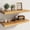 Natural Finish-Straight Edge-24", 2-Pack, variant on Solid Elm Wood Live Edge Floating Shelves For Wall 24 X 8 Inch Rustic Set Of 2 With Invisible Brackets Living Room Bedroom Kitchen