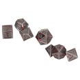 thumbnail image 2 of 7 Uds. De dados de Metal Polyhedra, juego de dados con patrón de número grabado de varios lados para juego de mesa, puntos rojos galvanizados, 2 of 14