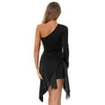 thumbnail image 2 of CHICTRY Womens Asymmetrical One Shoulder Latin Lyrical Dance Dress Costume, 2 of 7