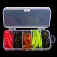 thumbnail image 2 of 20 piezas Cebo suave señuelos de silicona gusanos señuelos conjunto de señuelos de cangrejo de río amarillo rojo naranja shamjiam Cebo de pesca suave, 2 of 9