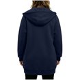 thumbnail image 6 of Womens Plus Size Hoodies Long Tunic Loose Fit Zip Up Sweatshirt Drawstring Casual Oversized Comfy Fall Coat with Pockets, 6 of 7