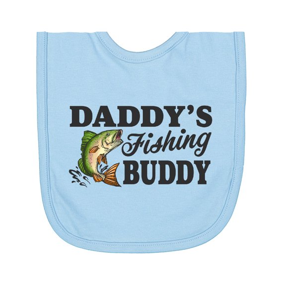 Inktastic Daddy's Fishing Buddy Newborn Bib