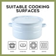 thumbnail image 5 of Novomoskovsjka Posuda Granite Light Blue Enamel Pot with Lid 16.9 Qt (16 L) Enameled Steel Stockpot Cooking Pot Induction Pot Enamelware Kitchen Pot Enamel Stock Pot Soup Pot, 5 of 9
