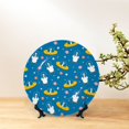 thumbnail image 6 of Kdxio Cartoon Goose Bone China Decorative Plate Ceramic Decorative Plate for Home Office Wall Stand Decorative Plates for Home Bedroom-8in, 6 of 6