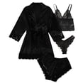 thumbnail image 3 of TaTaai Womens Printed Camisole Dress Pajama Set Sleeveless Four Piece Lounge Wear for Home Sleep Summer Gift, 3 of 3