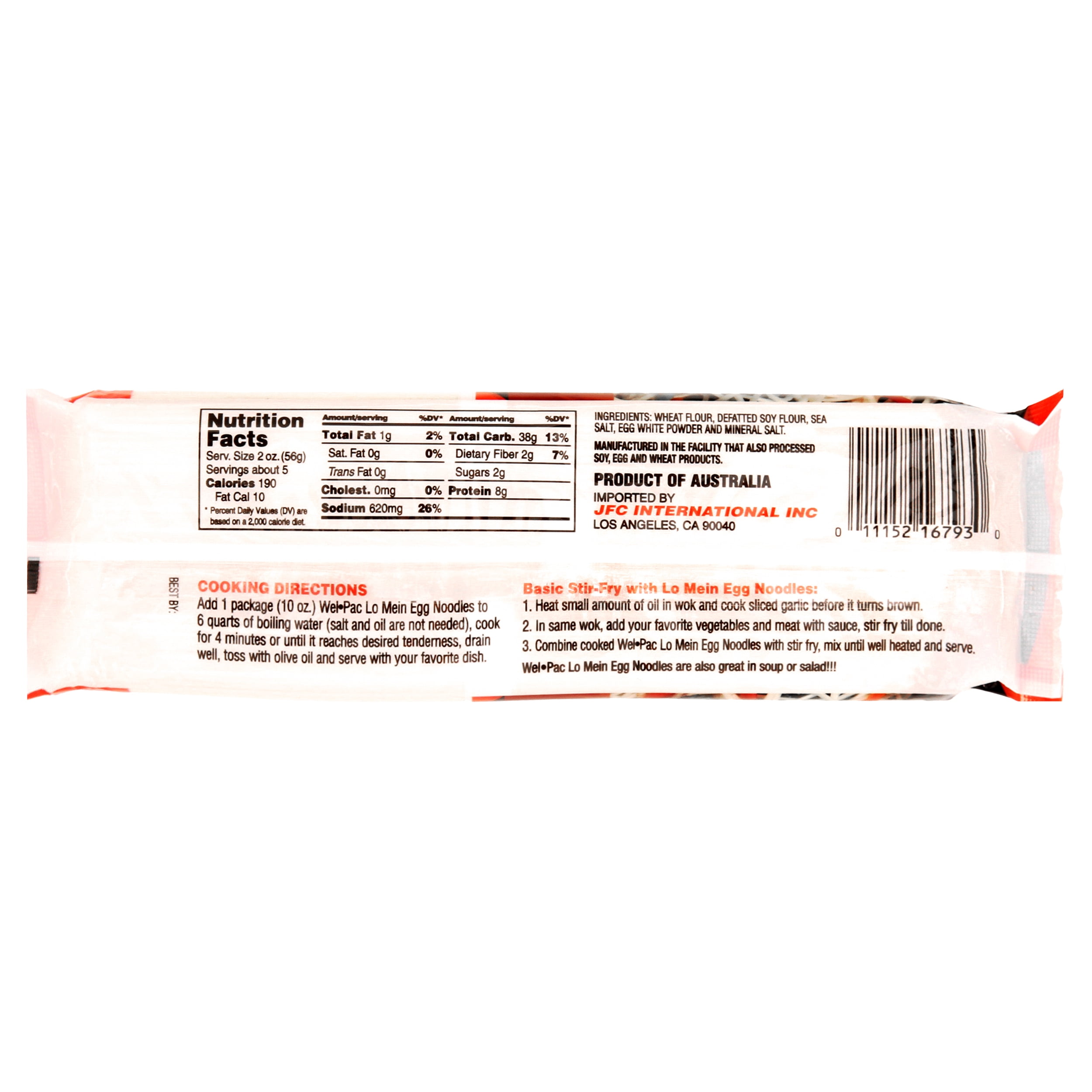Wel-Pac Lo Mein Egg Noodles, 10 Oz