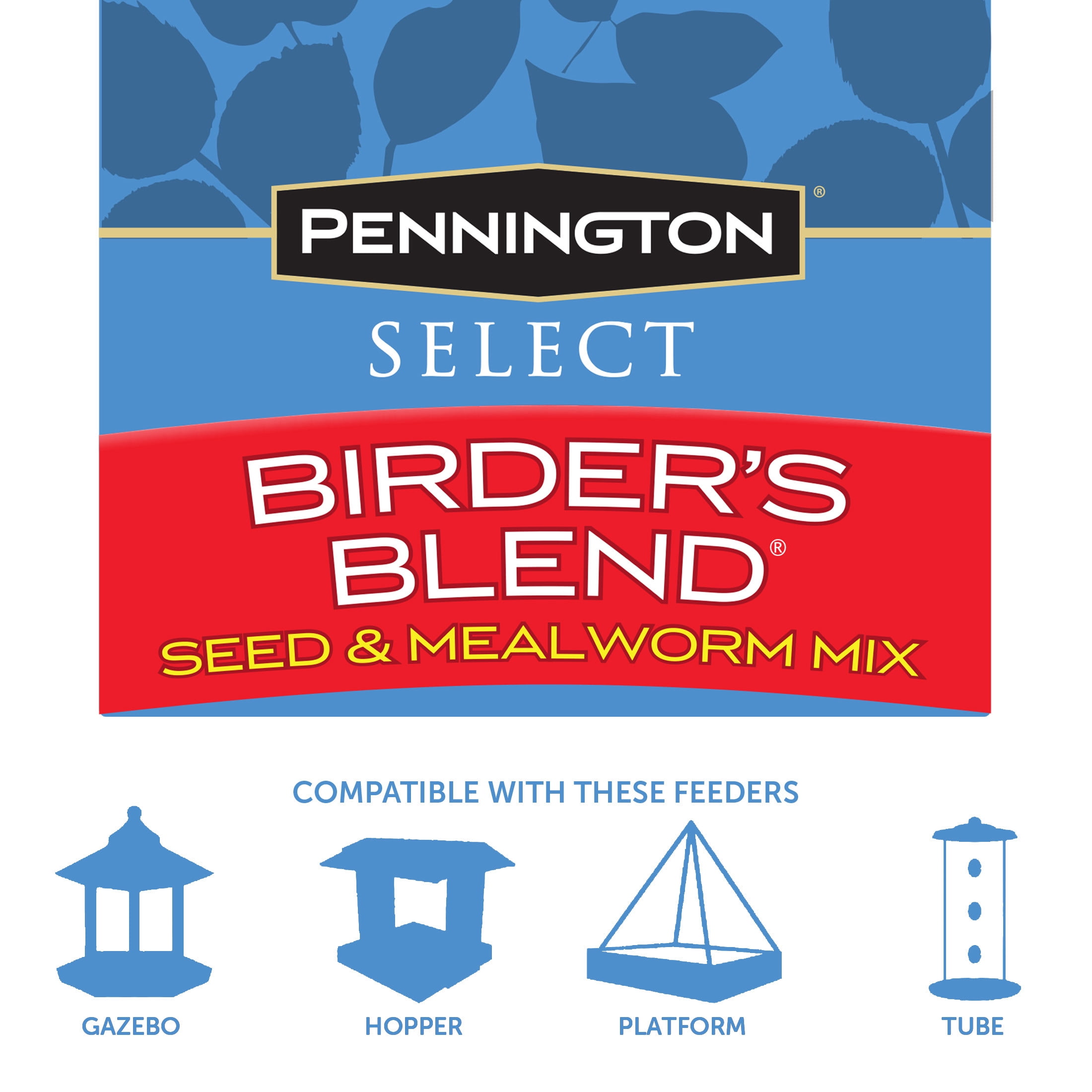 (4 pack) Pennington Recipe Selects Birder's Mealworm Blend, Dry Wild Bird Seed and Feed, 10 lb. Bag, 1 Pack