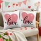 thumbnail image 4 of Funda de almohada de San Valentín con estampado de corazones | Funda de cojín decorativa festiva para sofá | Ambiente festivo para sala de estar y dormitorio, 4 of 6