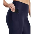 thumbnail image 2 of Under Armour Womens HeatGear High Waisted Pocketed Leggings Midnight Navy 410/White X-Small Short, 2 of 7