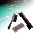 thumbnail image 4 of Set of 3 Billiard Pool Table Brush, Wood Handle, with Wiping Bar Cover, Rail Brush Cleaning Tools, Billiards Pool Accessories Cleaning Tools, 4 of 9