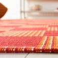 thumbnail image 4 of SAFAVIEH Striped Kilim Jannah Checkered Cotton Runner Rug, Red/Rust, 2'3" x 8', 4 of 8