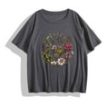thumbnail image 5 of Trending saving Pohista Women Tops Casual Womens Shirts Plus Size Blouses for Women Cotton Short Sleeve Tops for Women Short Length my orders Floral Print Tops for Women, 5 of 5